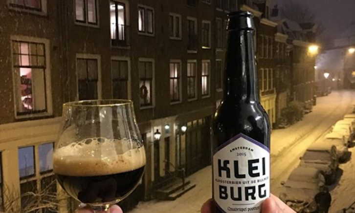 Brouwerij Kleiburg bier in de sneeuw